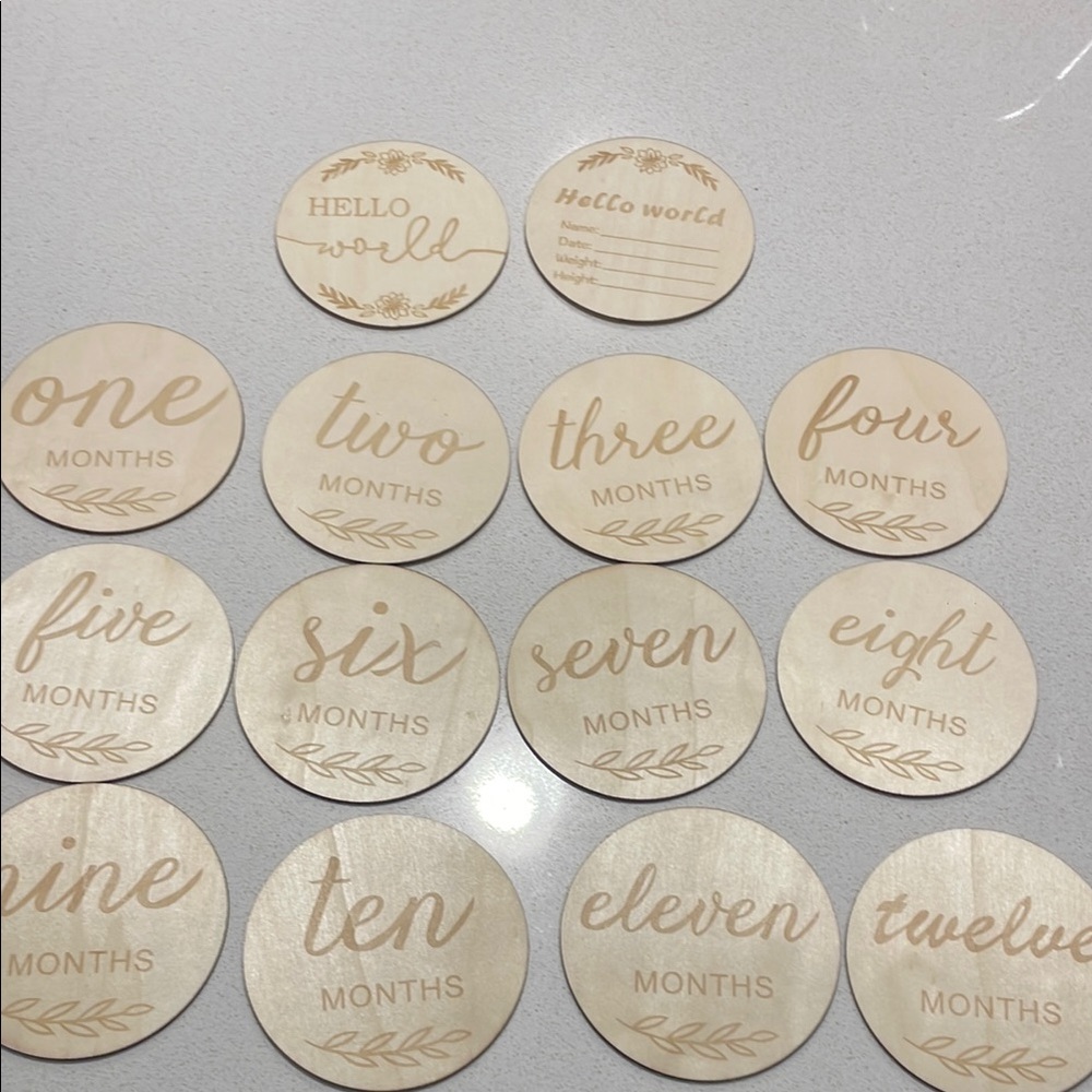Wooden Baby Milestone Discs
